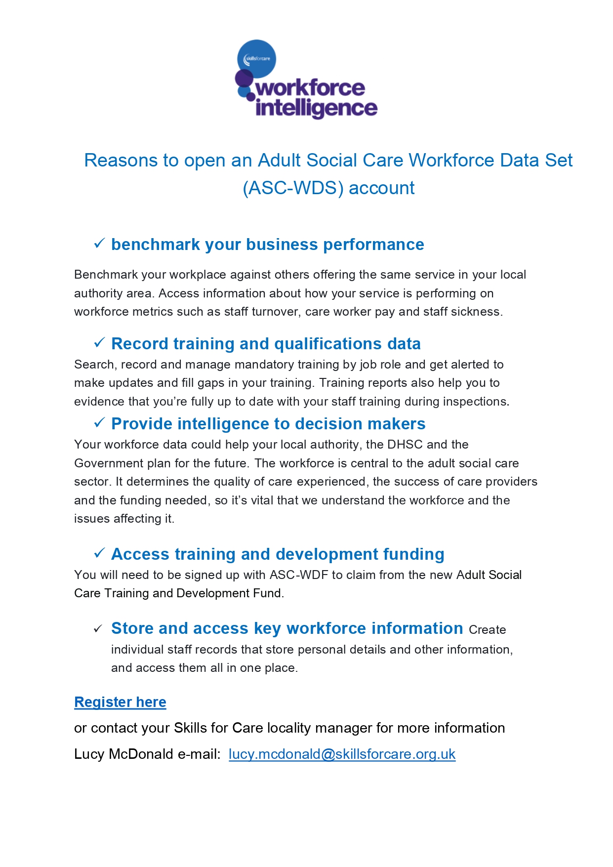 Adult Social Care Workforce Data Set (ASC-WDS)